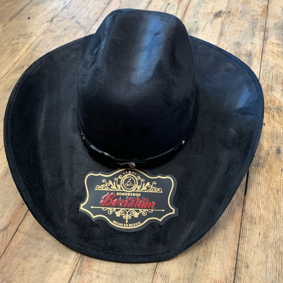 BLACK SUEDE COWBOY HAT - Picture 4 of 7